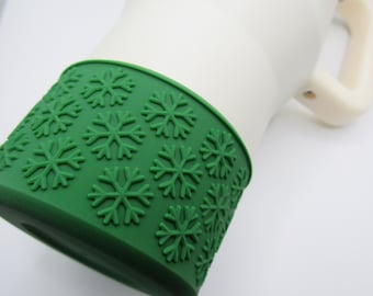 Green Snowflake Boot for Stanley | Silicone Boot |Christmas Boot |Christmas Stanley | Snowflake Boot Stanley| Snowflake Tumbler Boot