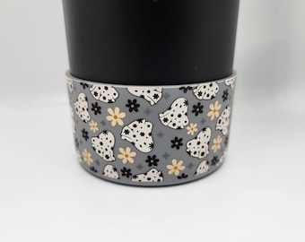 Halloween Silicone Cup Boot| Ghost Stanley Cup Boot| Tumbler| 40oz quencher boot|Halloween Silicone Boot| groovy ghost stanley boot