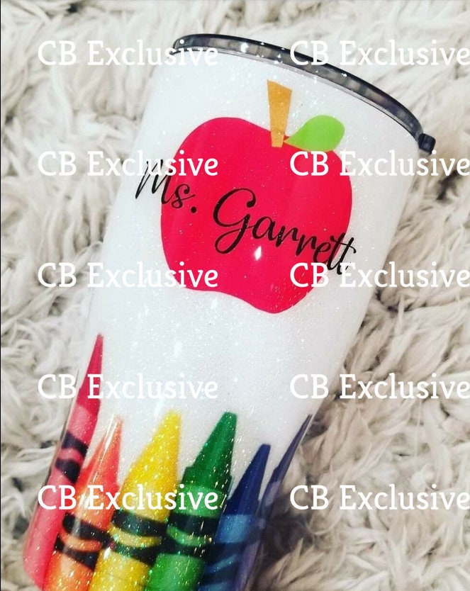 Digital Download For Tumblers Teacher Cup Crayon Waterslide
