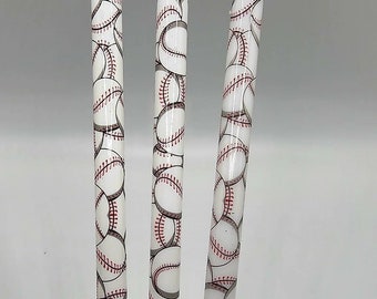 Baseball Straws|Reusable Straws|Baseball Mama|Custom Straw|Green Products|Baseball Season|Baseball Gift|Baseball Player|Softball|