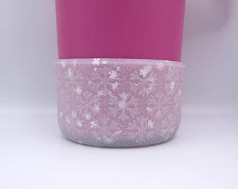 Clear Glitter Snowflake Boot for Stanley | Silicone Boot |Christmas Boot |Christmas Stanley | Snowflake Boot Stanley| Snowflake Tumbler Boot