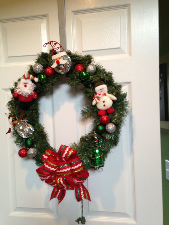 Country Decor Christmas Wreath Holiday Wreath Mirrored Etsy