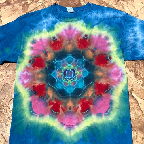 Women's Tie Dye T-shirt S M L XL XXL Pink Turquoise and | Etsy