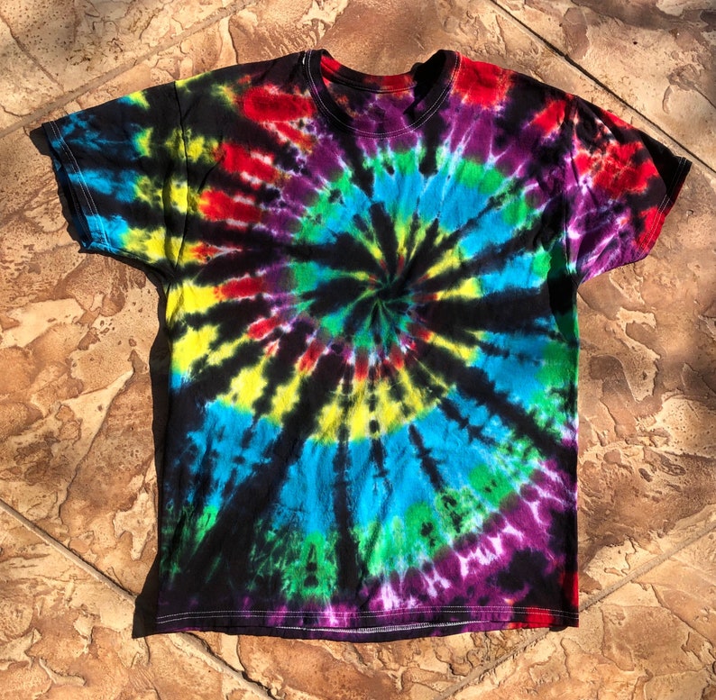 Black Dye Over galatic Spiral Tye Dye T-shirt - Etsy