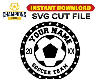 Soccer Emblem Soccer Svg Svg Files For Cricut Svg Eps Etsy