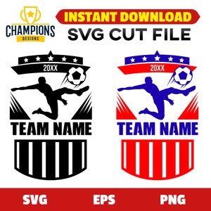 Voetbal embleem, Soccer SVG, SVG-bestanden voor cricut, SVG, EPS, Soccer Ball SVG, aanpassen, personaliseren, aangepaste SVG, voetbalshirt, voetbal design