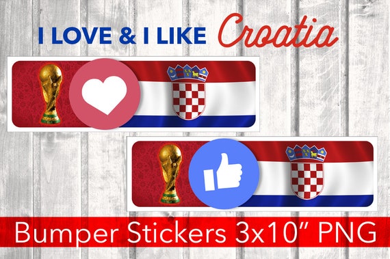 World Cup 2018 Croatia Croatia Soccer Croatian Flag Decal Cup 2018 Croatia Croatie World Cup Croatia World Cup Bumper Sticker