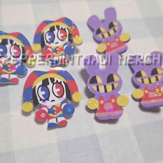 Jax Pomni Funnybunny Pins | 3D Printed Handmade Accessory | Digital Circus Merch