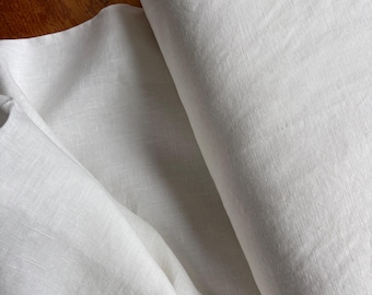 Willow Linen - 100% European stone washed linen   - solid  - Ivory - (sold by the half yard )