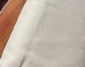 Light Sand Linen Fabric – 195 GSM – 100% Linen – Soft Neutral Beige – 54” Wide – Sold by Half Yard