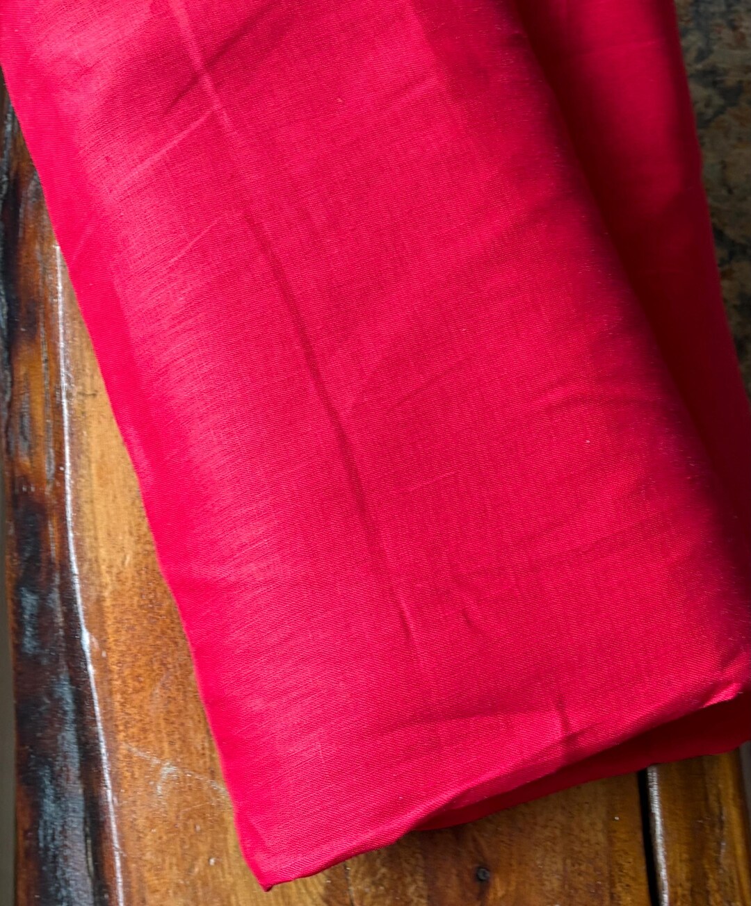 Crimson Red Linen Fabric – 195 GSM – 100% Linen – Deep Classic Red – 54 ...