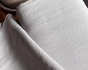 Willow Linen - 100% European stone washed linen   - solid  - dove  - (sold by the half yard )