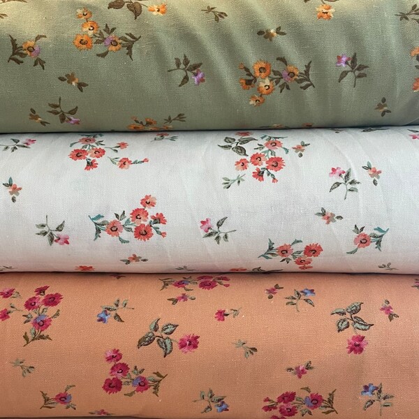 Linen Rayon Blend Fabric Etsy