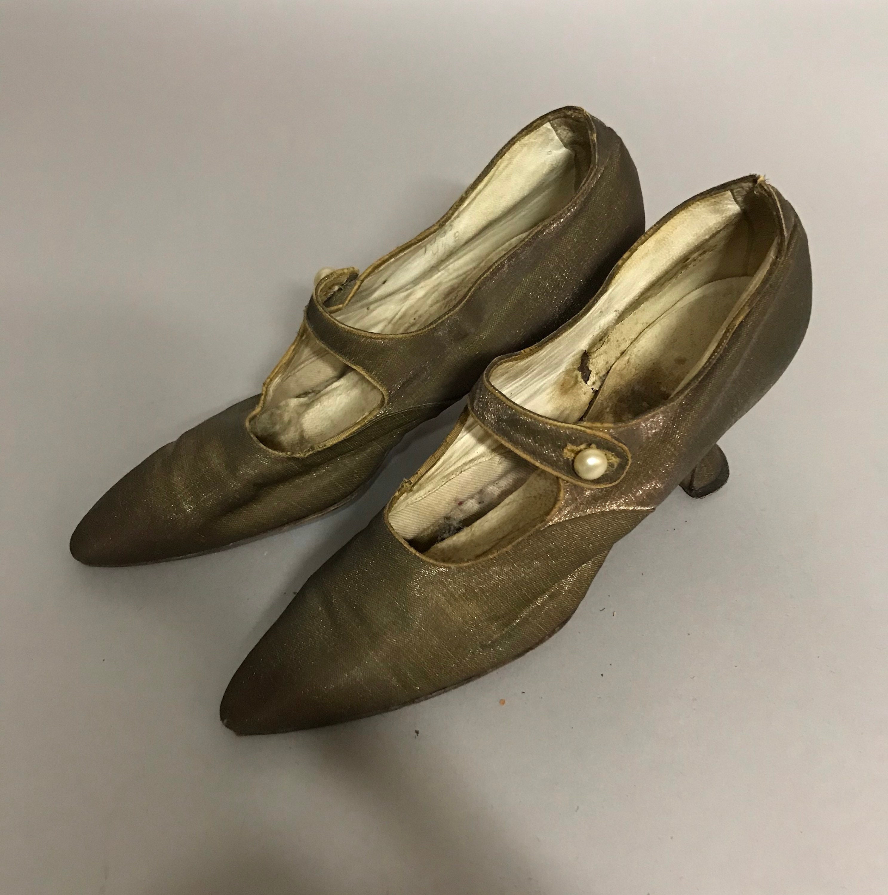 Antique Edwardian John Wanamaker Ladies Bronze Metallic Pearl