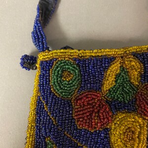 Antique Victorian Belgium Beaded Hand Bag Purse Circa 1900 image 3