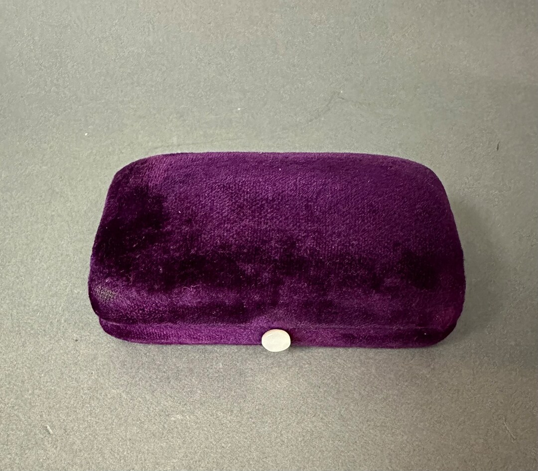 Antique Velvet Jewelry Presentation Box Circa 1910 Etsy