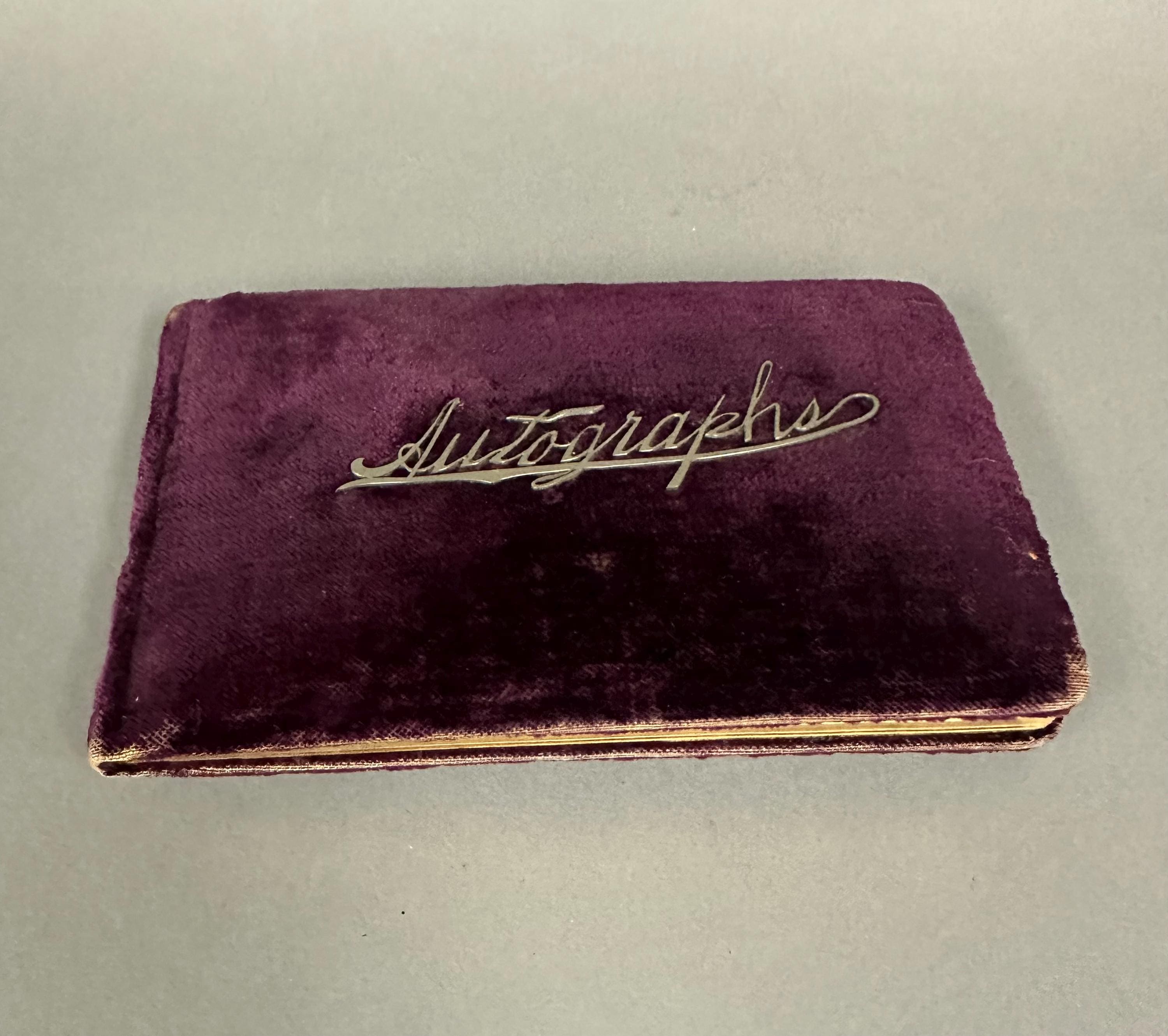 Antique Burgundy Velvet Autograph Journal Book 19th C - Etsy