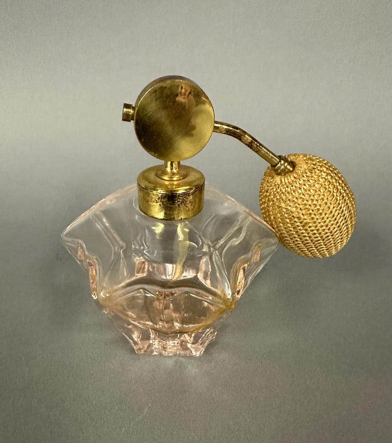 vintage-pink-glass-perfume-cologne-bottle-circa-1940-etsy