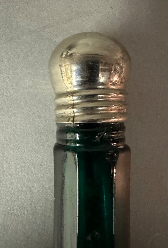 Antique Victorian Emerald Green Art Glass Cologne… - image 9