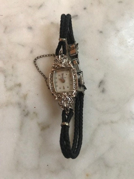 Antique Ladies 14k Hamilton Art Nouveau Wrist Watch With Antique Ladies 14k Hamilton Art Nouveau Wrist Watch With
