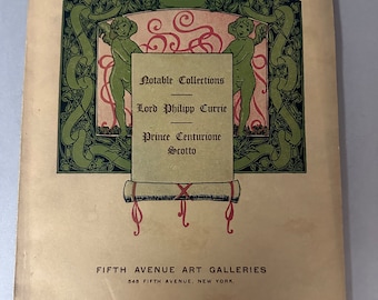 Antique Auction Catalog of Notable Collections of Lord Philipp Currie Dec 1908