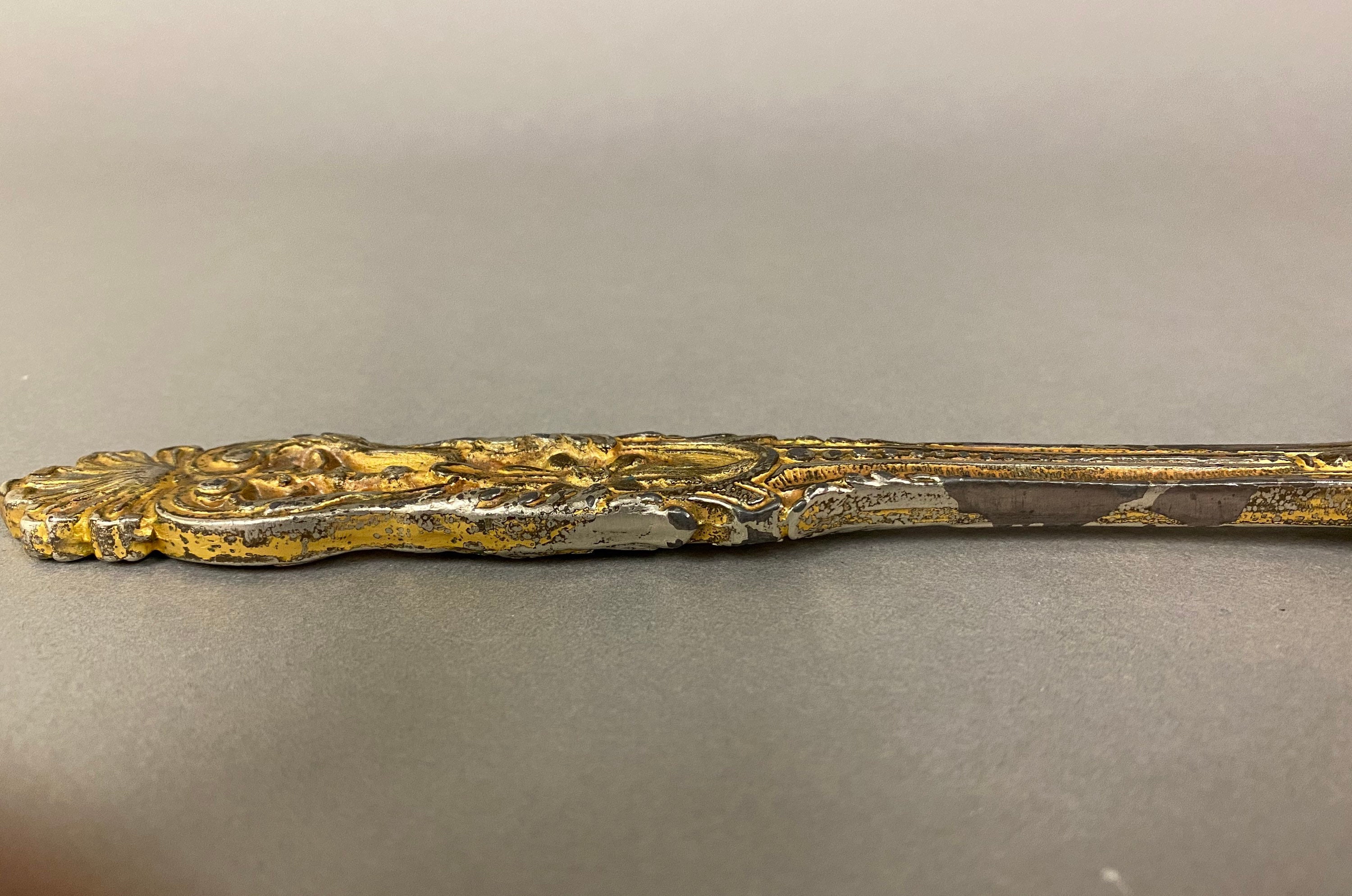 Vintage Gilt Metal Vanity Hand Mirror Circa 1930s Etsy