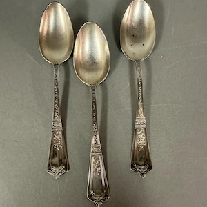 Antique Three Gorham Silver Domestic Sterling Demitasse Spoons Circa 1880