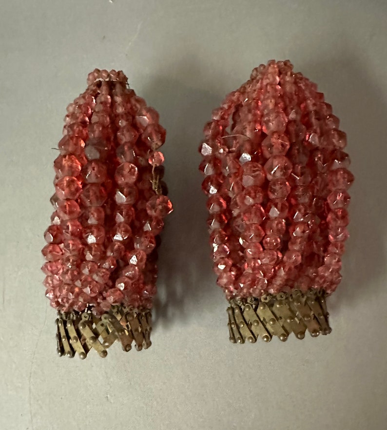 Antique Glass Beaded Light Bulb Covers Circa 1920 Etsy