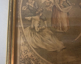 Antique French Lithograph Genre Scene Print Circa 1890 - Etsy