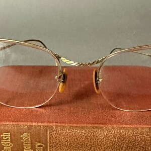 Vintage Gold Wire Rimmed Reading Glasses Circa 1940