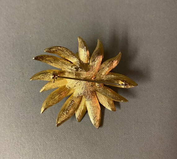 Vintage Kramer Flower Brooch Pin Circa 1950 - image 6