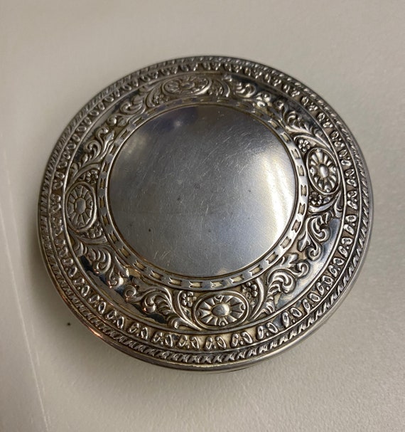 Antique Silver Powder Compact