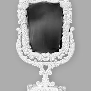 Antique Iron Art Cast Iron Table Top Vanity Mirror Circa 1890