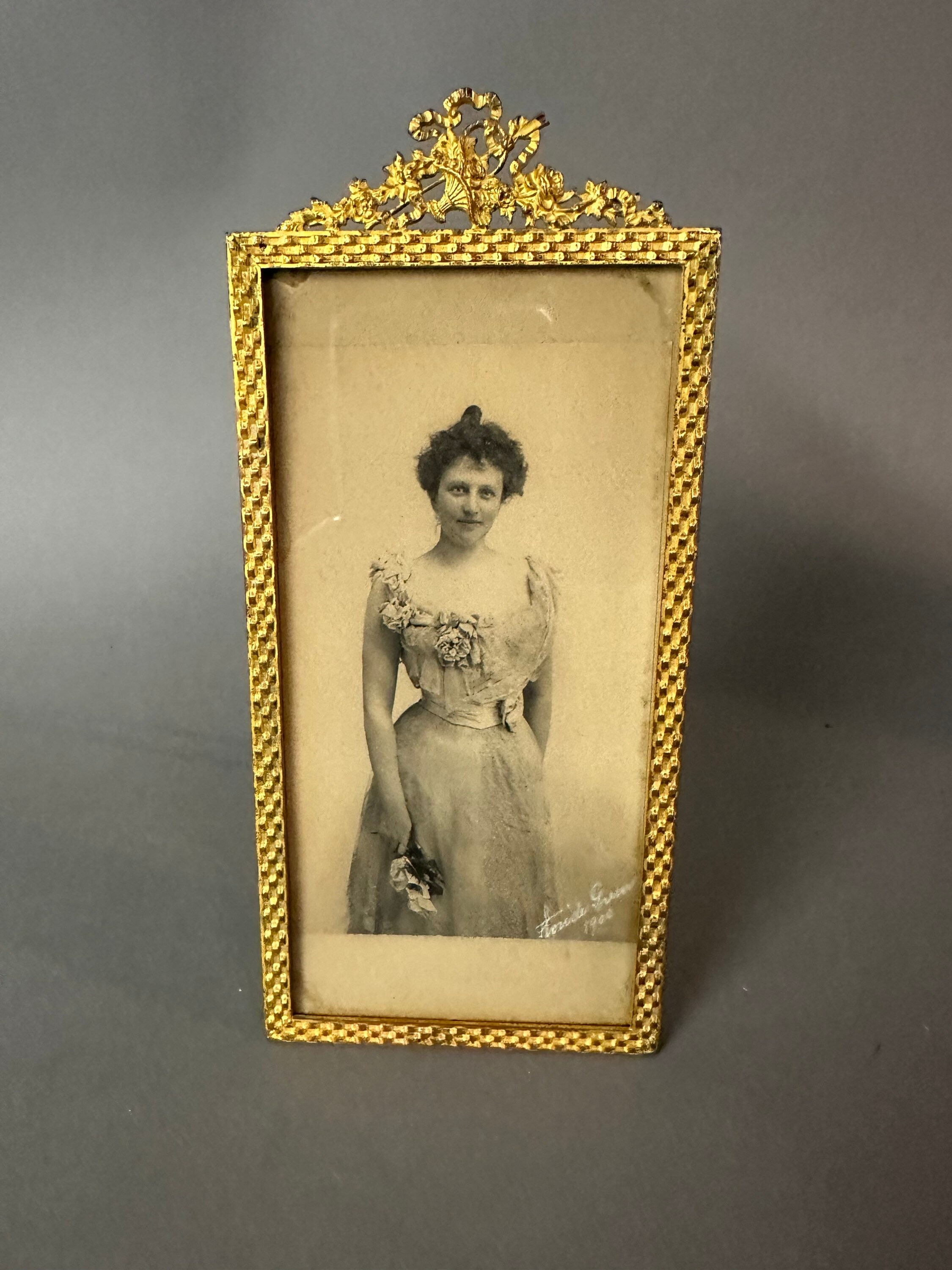 Antique Gilt Brass Easel Back Photo Frame Circa 1900 Etsy