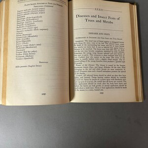 May include: A page from a book about diseases and insect pests of trees and shrubs. The page is titled "Diseases and Insect Pests of Trees and Shrubs" and includes information about anthracnose of sycamore and oak-leaf and twin blight.