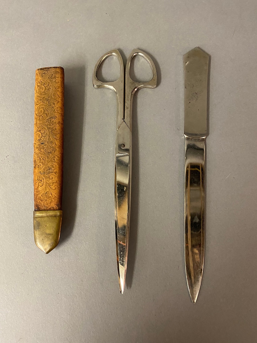 Antique D Peres Solingen German Engraved Scissors Letter Opener With ...