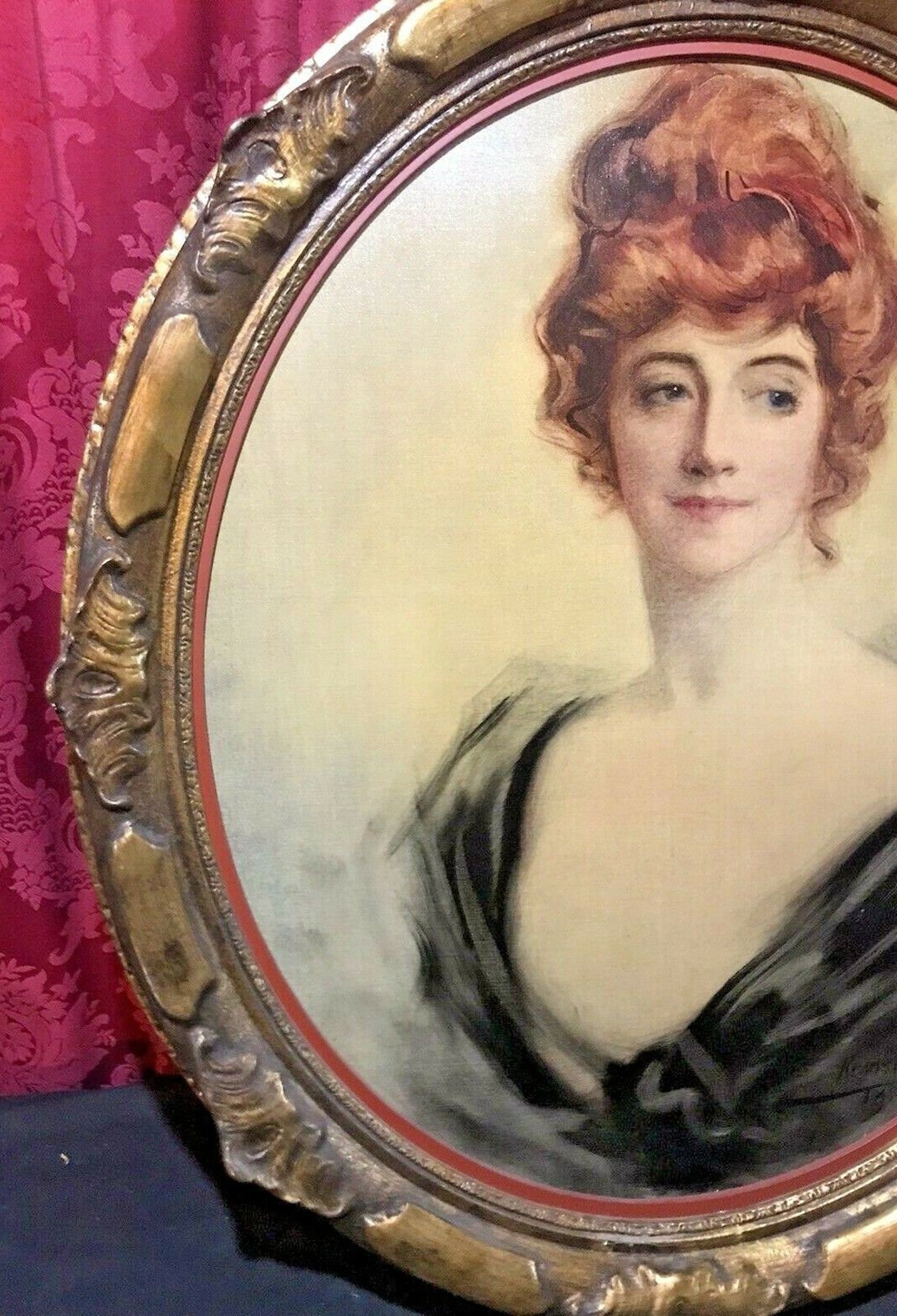 Antique Oil Painting Portrait of a Woman 1914 - Etsy