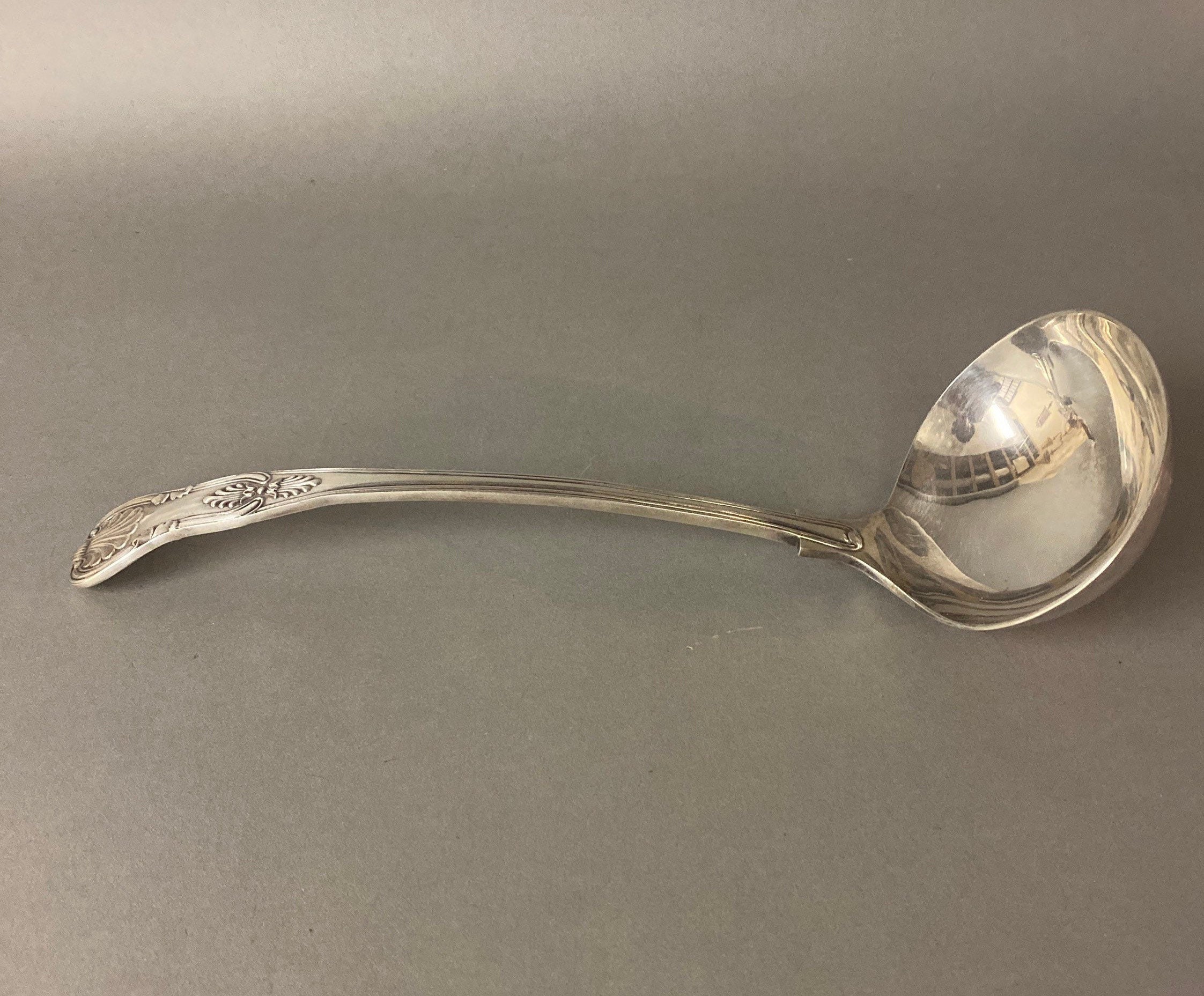 Vintage Sheffield Kings Silver Plate Punch Ladle Etsy