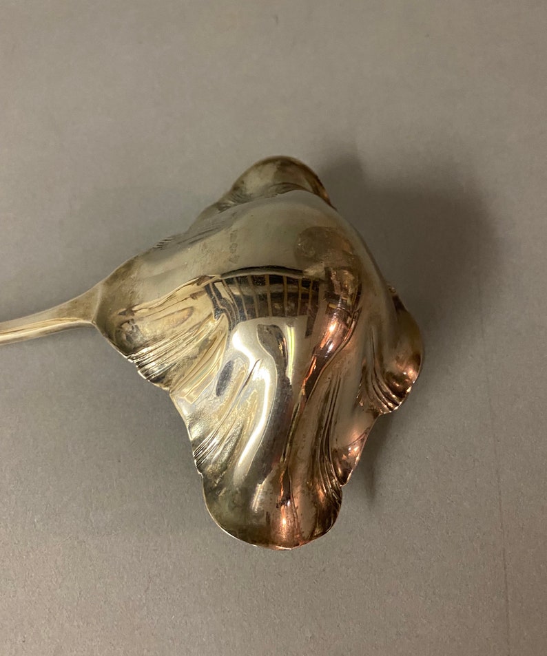 Vintage Sheffield Silver Plate Punch Ladle Porcelain Handle Etsy
