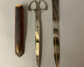 Vintage Herm Schnittert Solingen Letter Opener, Scissors