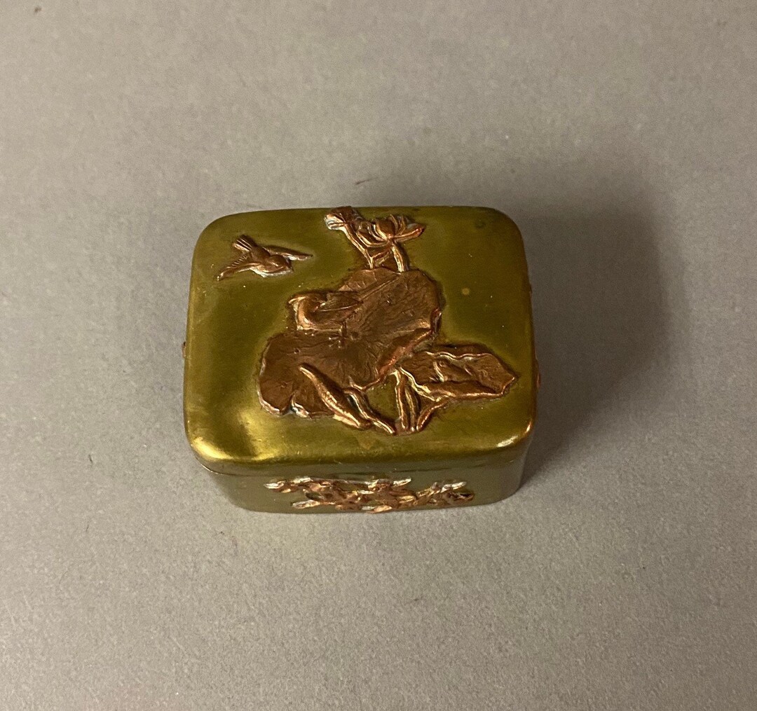 Asian Brass Copper Decorated Box Circa 1900 - Etsy