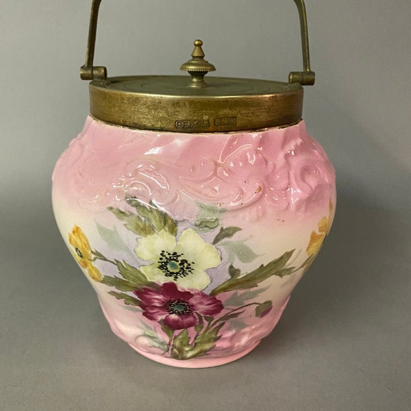 Antique Biscuit Jar Etsy