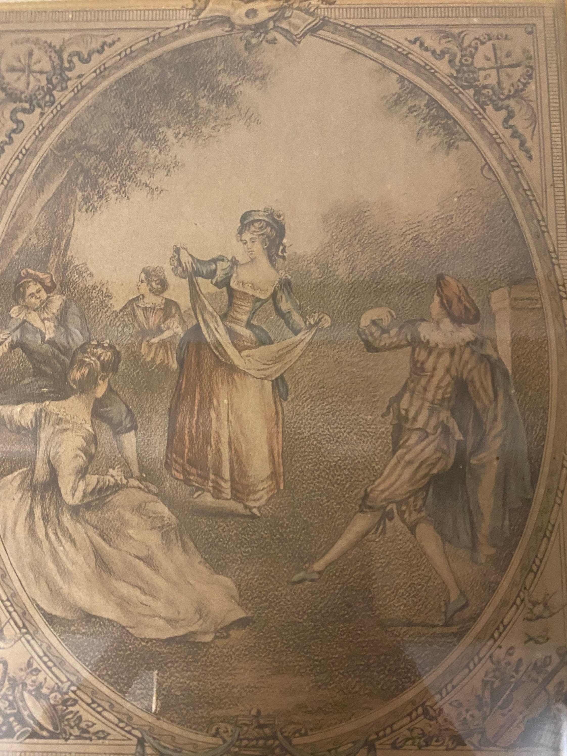 Antique French Lithograph Genre Scene Print Circa 1890 - Etsy