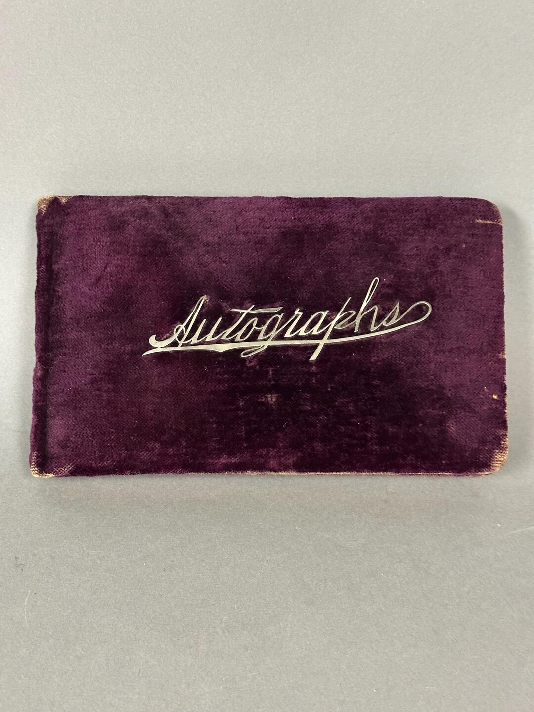 Antique Burgundy Velvet Autograph Journal Book 19th C - Etsy