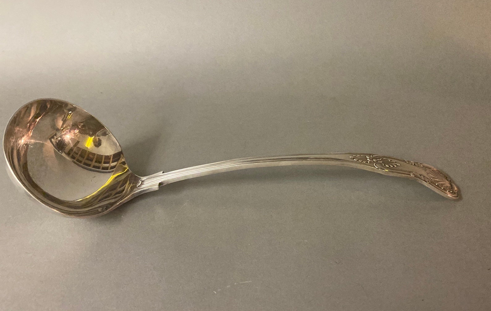 Vintage Sheffield Kings Silver Plate Punch Ladle Etsy