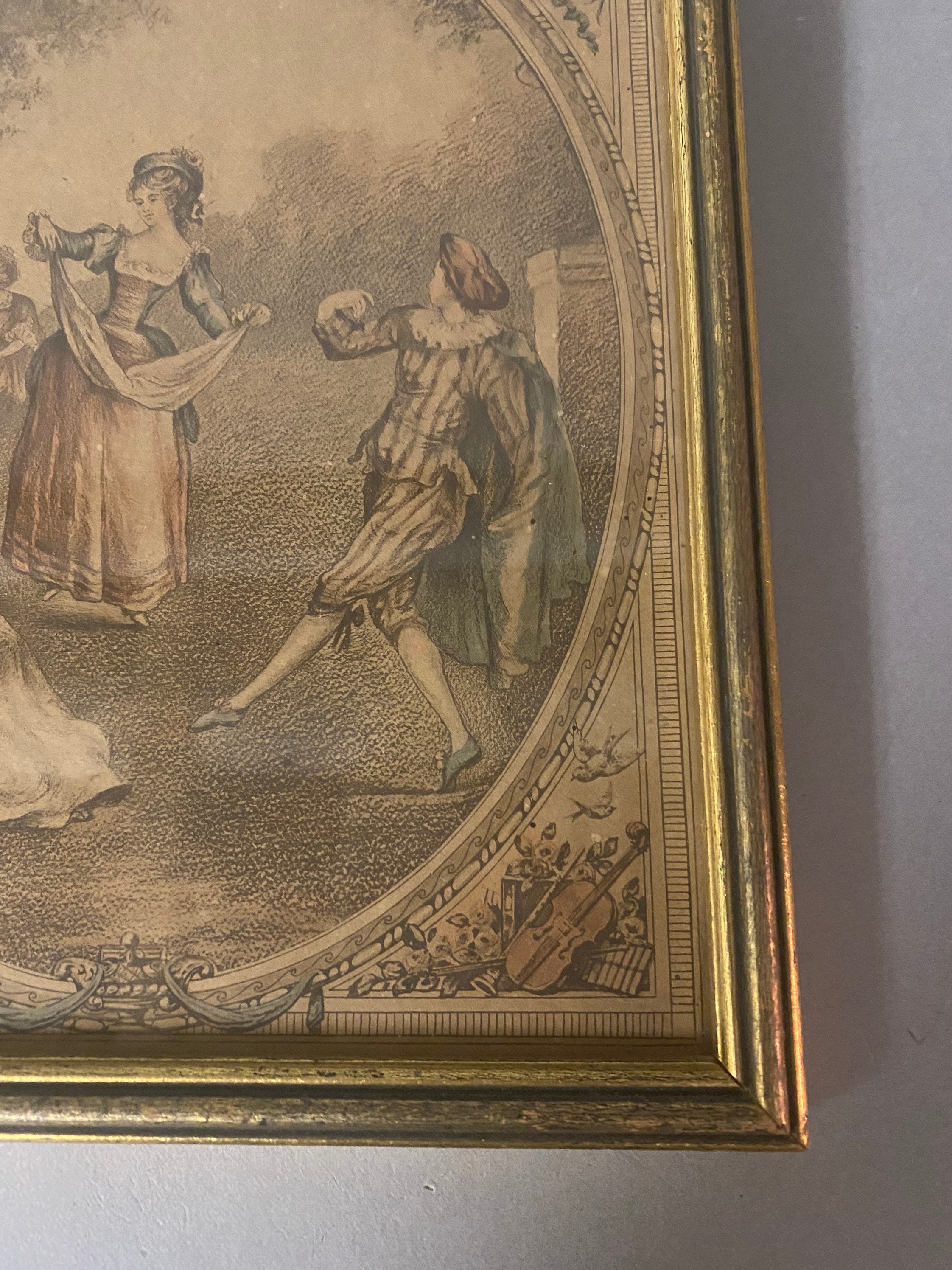 IsaCélini 『Scène de genre 』lithograph IsaCélini 『Scène de genre