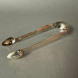 Antique Silver Serving Sugar Tongs Circa 1900