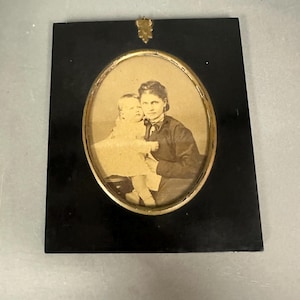 Antique Ebonized Wood Photo Picture Frame 19thC