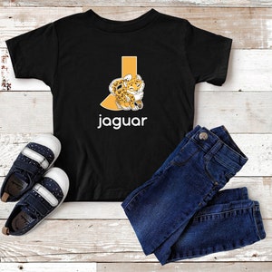 Jaguar Lover Alphabet Letter Animal Names | Tiger Toddler Gift Idea