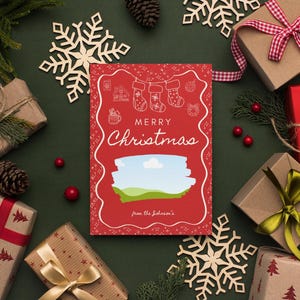 Illustrative Weihnachtskarte